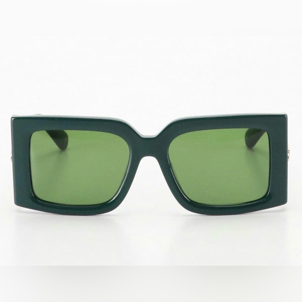 Salvatore Ferragamo SF2032S Green Square Frame Sunglasses w/Case & Box BNIB